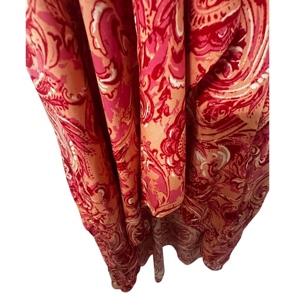 KorMei Boho Paisley Maxi Dress Flutter Sleeve